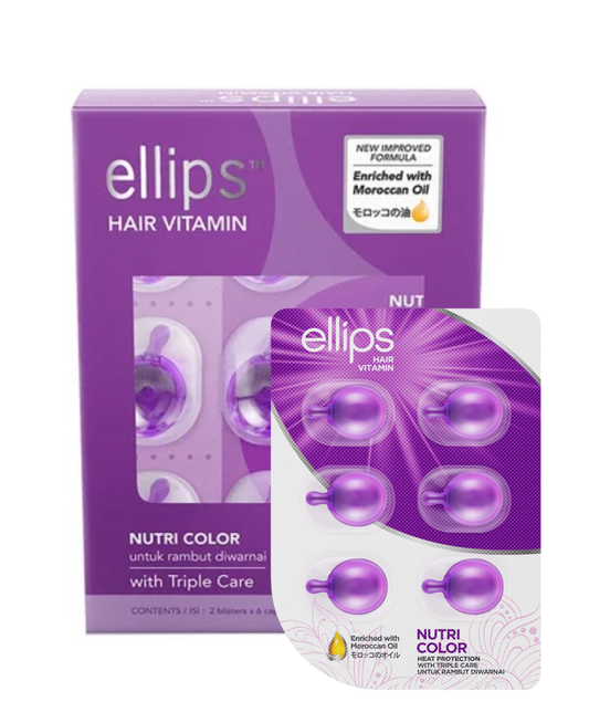 ELLIPS Vitamin Treatment Serum For Black Silky Hairs - 12 Capsules