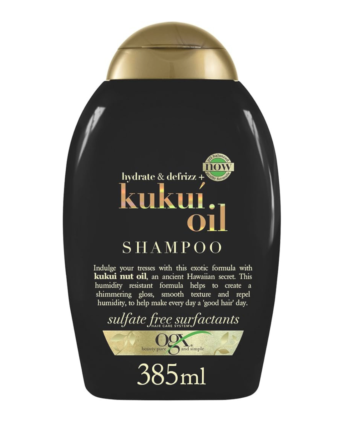 OGXHydrate & Defrizz + Kukui Oil Sulfate Free Shampoo 385 Ml