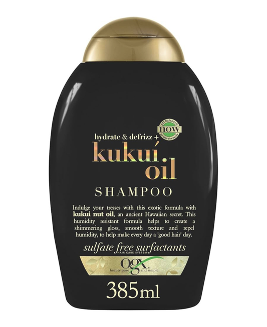 OGXHydrate & Defrizz + Kukui Oil Sulfate Free Shampoo 385 Ml